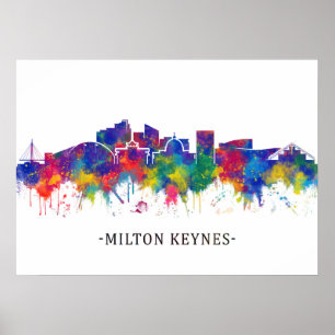 Affiche Milton Keynes England Skyline