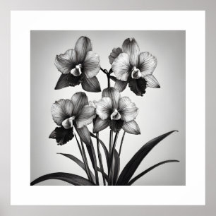 Affiche Miltonia Orchidées II Imprimantes d'art monochroma