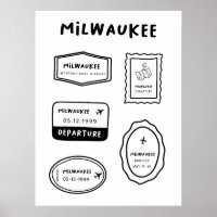 Milwaukee - Collection de timbres de voyage
