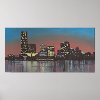 Affiche Milwaukee Skyline Painting Print