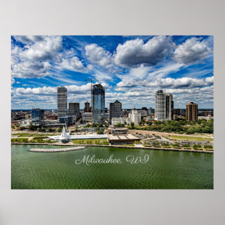 Affiche Milwaukee, Wisconsin, photo de la ville,