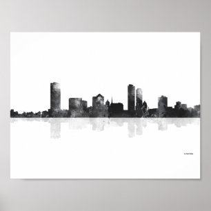 AFFICHE MILWAUKEE, WISCONSON SKYLINE
