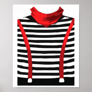 Affiche Mime Artiste Interprète Arts Halloween Costume Cos