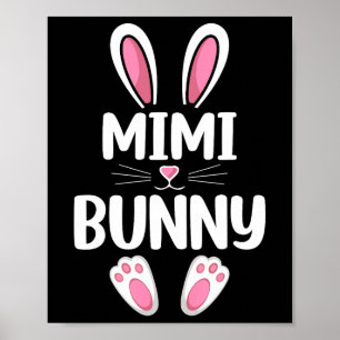 Affiche Mimi Bunny assortiment de famille Mimi jour de Pâq