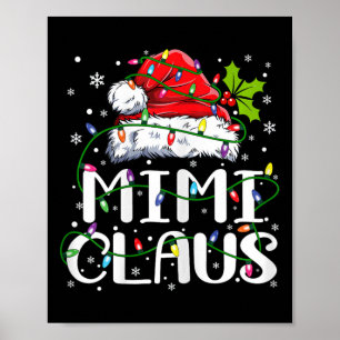 Affiche Mimi Claus Lumières de Noël Pyjama Famille corresp