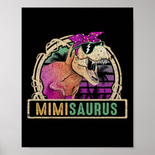 Affiche Mimi Saurus Mimisaurus T Rex Dinosaur Family Match