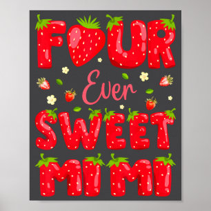 Affiche Mimi Strawberry Berry 4ème anniversaire pour toujo