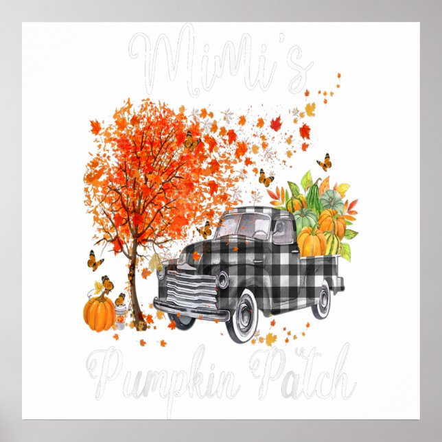 Affiche Mimis Citrouille Patch Truck Art, Mimi Happy (Devant)