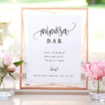 Affiche Mimosa Bar Minimaliste Calligraphie noir et blanc<br><div class="desc">Utilisez le formulaire modèle pour ajouter votre personnalisation. Utilisez le menu avancé pour modifier les polices et les couleurs.</div>