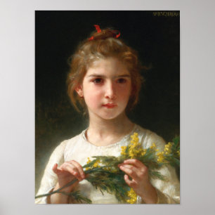 Affiche Mimosa par William Bouguereau