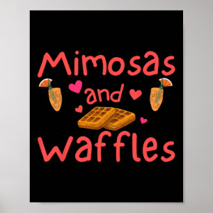Affiche Mimosas Et Gaufres Drôles De Galentine Femmes Amit