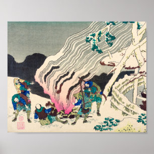Affiche Minamoto no Muneyuki Ason par Katsushika Hokusai