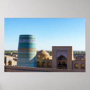 Affiche Minaret mineure Kalta inachevé - Khiva, Ouzbékista