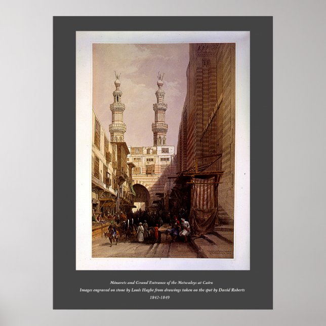 Affiche Minarets & Entrée de Metwaleys Roberts/Haghe Art (Devant)