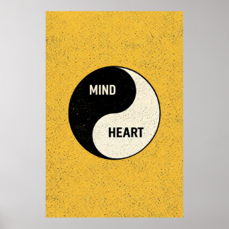 Affiche Mind and Heart Yin Yang – Minimalist Philosophy