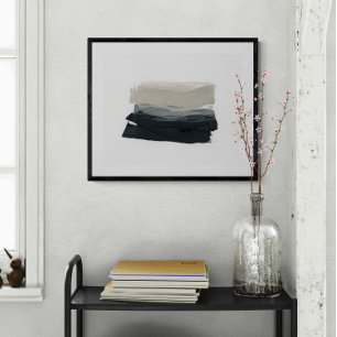 Affiche Mindful 1 - Peinture minimaliste Abstraite neutre