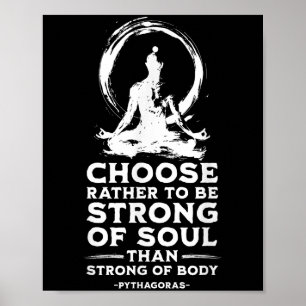 Affiche Mindfulness Philosophie stoïque Pythagore Citation