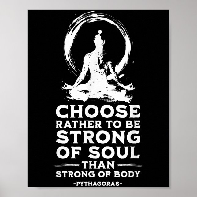 Affiche Mindfulness Philosophie stoïque Pythagore Citation (Devant)