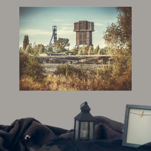 Affiche mine de charbon abandonnée