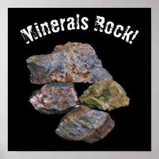 Affiche Minerals Rock Collecteurs amusants