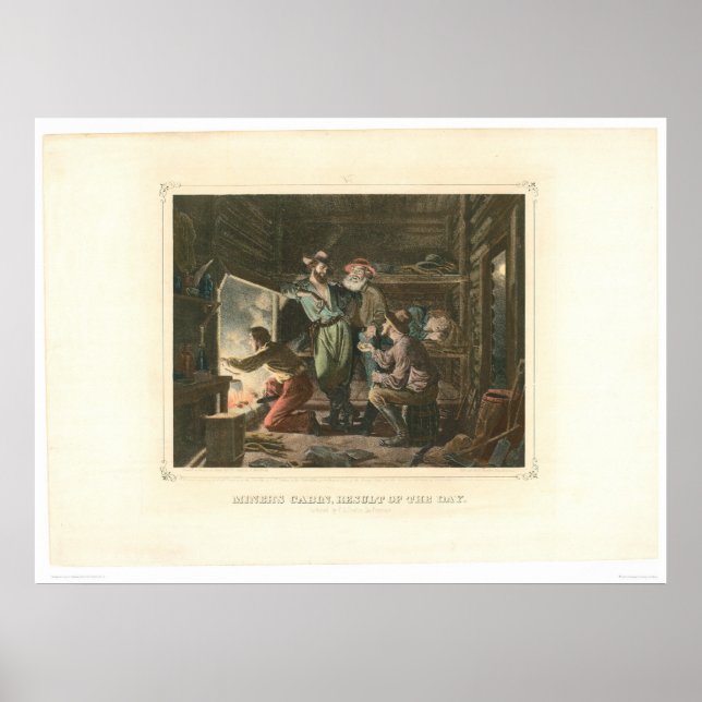 Affiche Miner's Cabin, Result of the Day (0155A) (Devant)