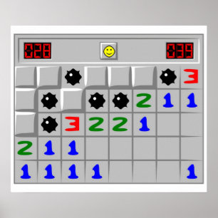 Affiche Minesweeper Windows XP Retro Game
