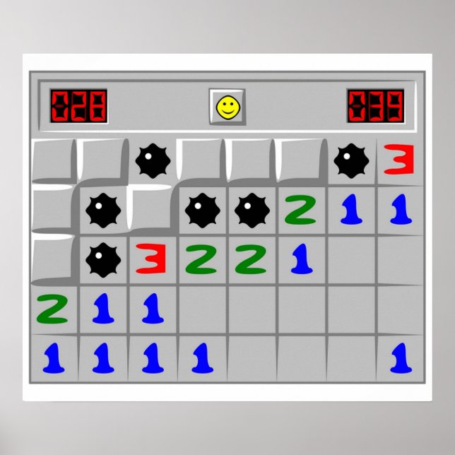Affiche Minesweeper Windows XP Retro Game (Devant)