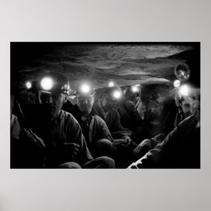Affiche Mineurs De Charbon Profond Sous Terre 1960