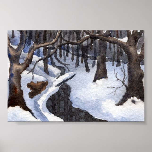 Affiche Mini-affiche du paysage hivernal (Devant)