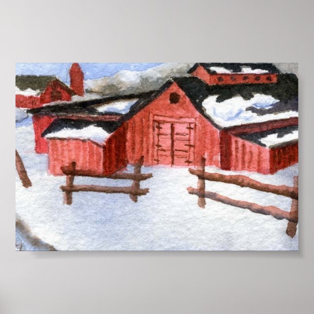 Affiche Mini-affiche du paysage hivernal (Devant)