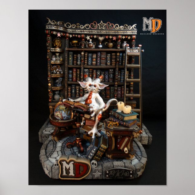 Affiche Mini-affiche MD Library Dragon 11" x 14" (Devant)