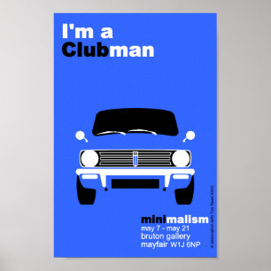 Affiche Mini art original classique de minimaliste d'homme