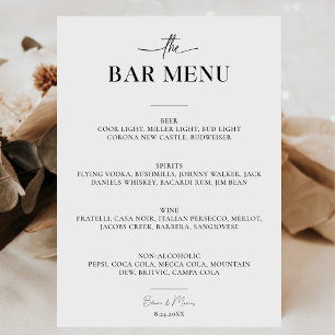 Affiche Mini barre de script Menu Cheval Mariage Signal