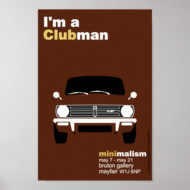 Affiche Mini Clubman d'origine classique (Devant)