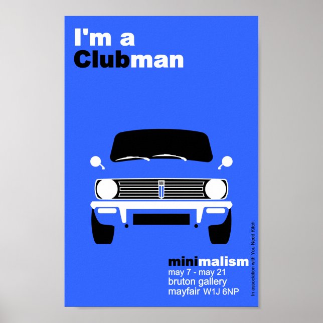 Affiche Mini Clubman d'origine classique (Devant)