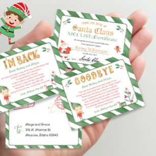 Affiche Mini Elf Imprimable Lettres Magique Mini Père Noël