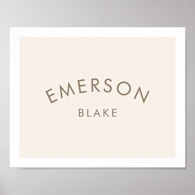 Affiche Mini moderne Nom bébé Nursery Salle pour enfants (Devant)