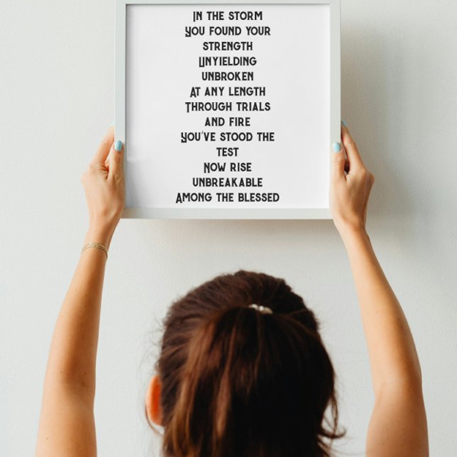 Affiche Mini poème inspirant indestructible (Créateur téléchargé)