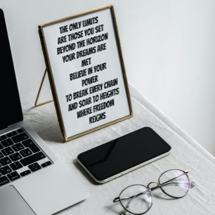 Affiche Mini poème inspirant sans limite