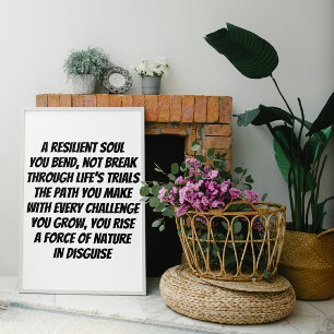 Affiche Mini poème inspiré de l'âme résiliente
