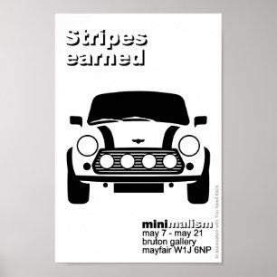 Affiche Mini voiture classique d'origine art minimaliste