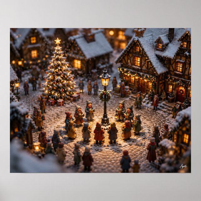 Affiche Miniature chanteurs de Noël sur la place (Devant)