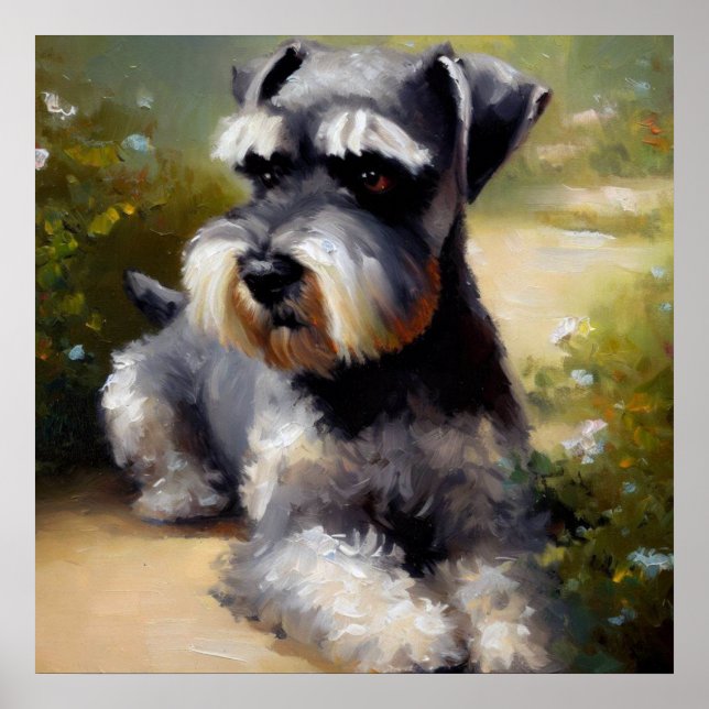Affiche Miniature de Schnauzer Dog (Devant)