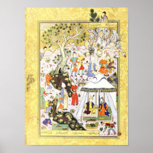 Affiche Miniature persane : Khusraw Parviz et Shirin