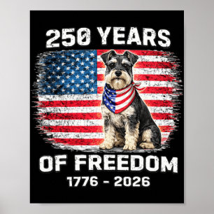 Affiche Miniature Schnauzer 250 Ans Anniversaire Amérique