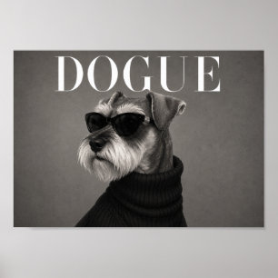 Affiche Miniature Schnauzer Éditorial de mode Art Chien Pr