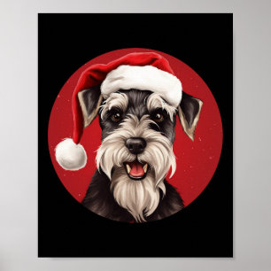 Affiche Miniature Schnauzer Funny Xmas Maman Papa Amoureux