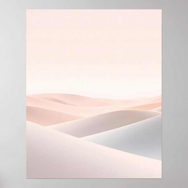 Affiche Minimal Abstract Hills Landscape Art Print (Devant)