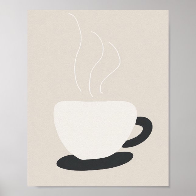 Affiche Minimal Coffee Cup – Modern Neutral Wall Art (Devant)