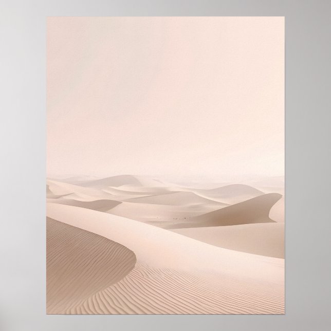 Affiche Minimal Desert Dunes Wall Art Print (Devant)